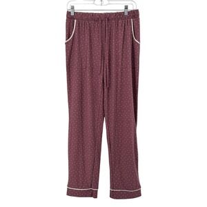 Lucky‎ Brand Polka Dot Pajama Pants Mauve Pink Lounge Relaxed Womens Soft Small